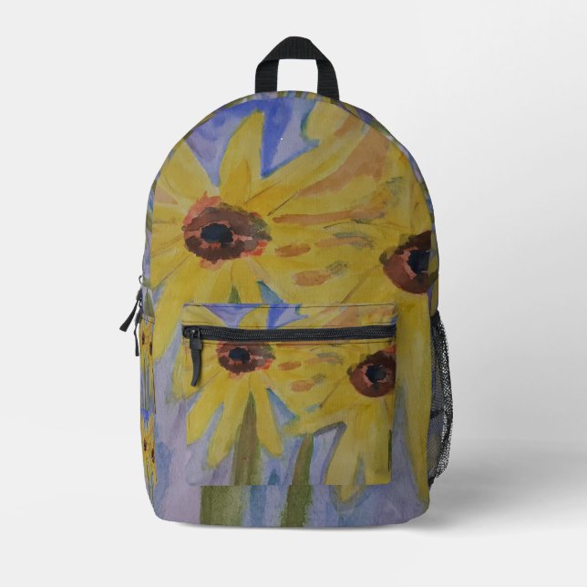 Mochila Impresa Sunflower amarillo de verano (Anverso)