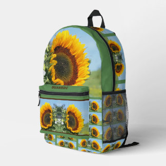 Mochila Impresa Sunflower In Sunshine Mirror Personalizado