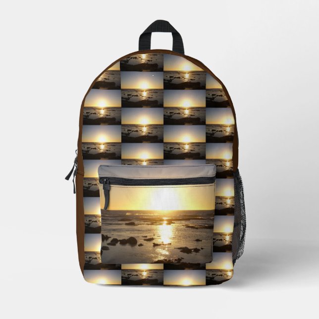 Mochila Impresa Sunset de la playa de Kalbarri (Anverso)