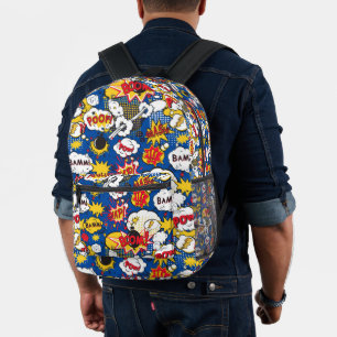 Mochila Impresa Superhéroe de arte pop de cómic