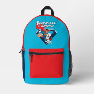 Mochila Impresa Superman y Krypto Soar