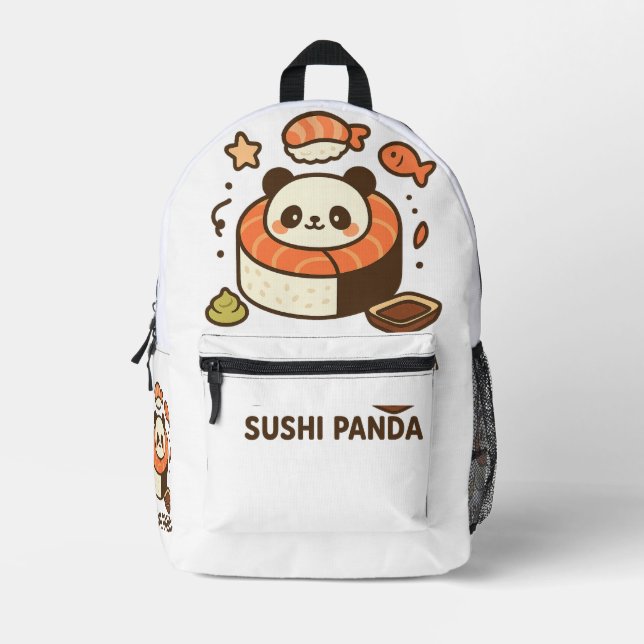 Mochila Impresa Sushi Panda (Anverso)