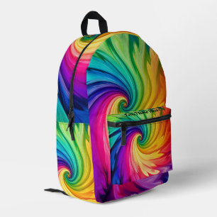 Mochila Impresa Swirl Colorful Name