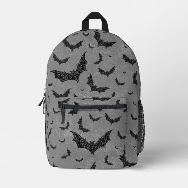 Mochila Impresa Swirly Bat Swarm (Anverso)