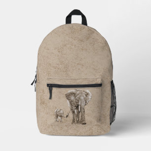Mochila Impresa Swirly Elephant Family