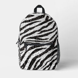 Mochila Impresa Swirly Zebra Design