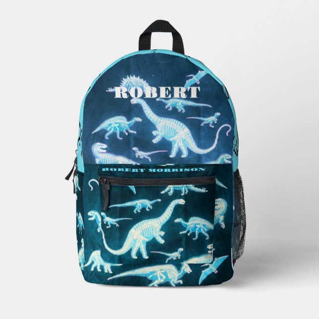 Mochila Impresa T-Rex Print Modern Skeleton Dinosaurios (Anverso)