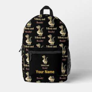Mochila Impresa T-Rexy y Personalizado Dino listo