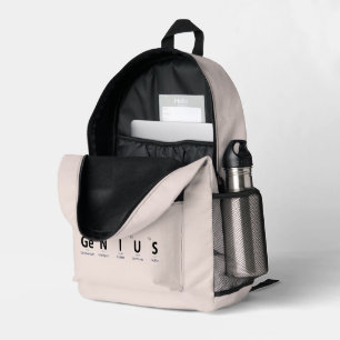 Mochila Impresa Tabla Periódica 'Genio' - Beige Blush Suave