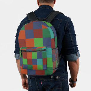 Mochila Impresa Tablero de ajedrez colorido