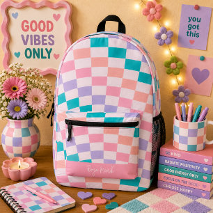 Mochila Impresa Tablero psicodélico y groovy 