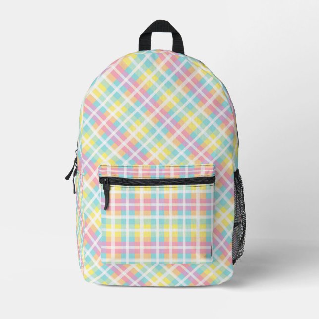 Mochila Impresa Tapado de color pastel (Anverso)
