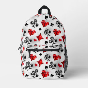 Mochila Impresa Tarjeta de juego de jugador de póquer se adapta a