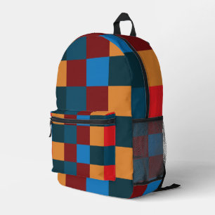 Mochila Impresa Tarjeta de presentación de cuadros de colores mode