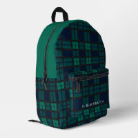 Tartán verde azul trenzado ruso personalizado