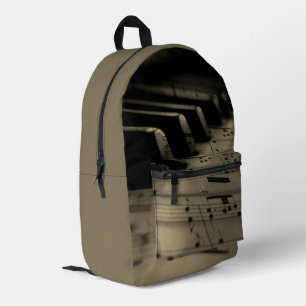 Mochila Impresa Teclas de piano de música antigua