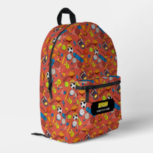 Mochila Impresa Tema Atlético Deportivo Retro de Cómic para Niños