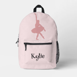 Mochila Impresa Tema Bailarina Rosa para Niñas en la Escuela