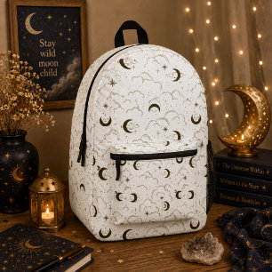 Mochila Impresa Tema de Luna Celestial