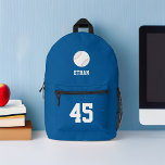 Mochila Impresa Tema del béisbol personalizado<br><div class="desc">Diseño con temática deportiva personalizada y divertido.</div>