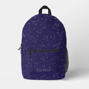 Mochila Impresa Tema del Solareclipse Estrella de Oro Celestial