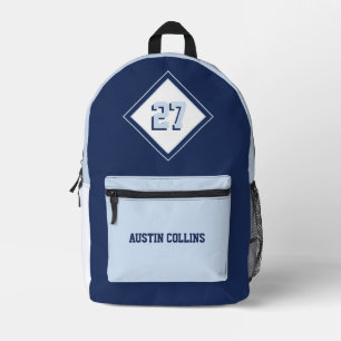 Mochila Impresa Tema deportivo azul de dos tonos