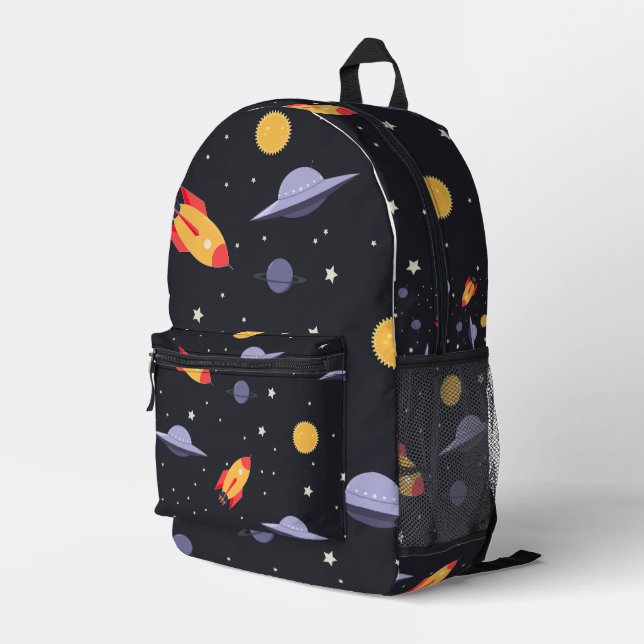 Mochila Impresa Tema espacial (Esquina derecha trasera )