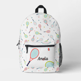 Mochila Impresa Tenis Nombre personalizado Personalizado azul verd