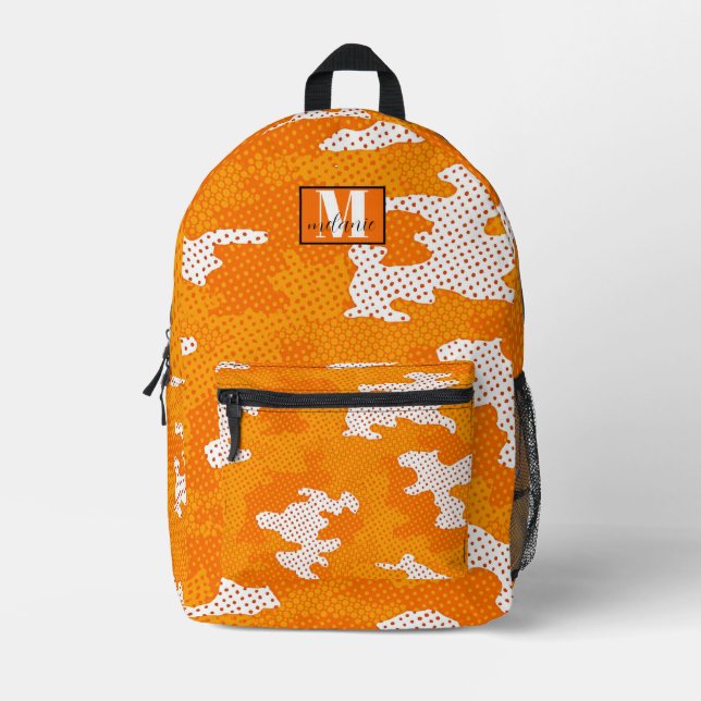 Mochila Impresa Tennessee Orange & White  Camo  (Anverso)