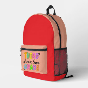 Mochila Impresa Tercer grado, poco colorido de vuelta a la escuela