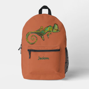 Mochila Impresa Terracota Nombrada Lizard Múltiple