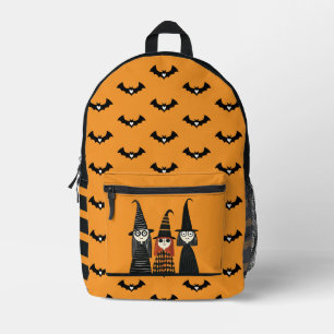 Mochila Impresa Testigo espeluznante y adorable Naranja quemado y