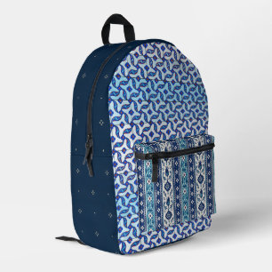 Mochila Impresa Textil artesanal otomano e inspirado en Japón índi