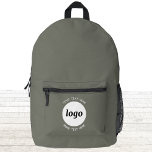 Mochila Impresa Texto de logotipo redondo para promoción de negoci<br><div class="desc">Añade tu propio logotipo y elección de texto a este diseño. Eliminar el texto superior o inferior si lo prefiere. Minimalista y profesional. Ideal para un producto promocional para sus clientes y clientes. Su logotipo será recortado a un círculo blanco. Para ver otras versiones,  vea la colección.</div>