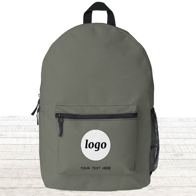 Mochila Impresa Texto de logotipo simple promocional Empresario Ve (Logo with custom text business promotional branding backpack)