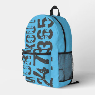 Mochila Impresa Texto desgastado y rayado Entrenamiento 247365 azu