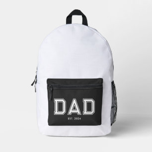 Mochila Impresa Texto Negro Negrita Mínimo Papá Establecido
