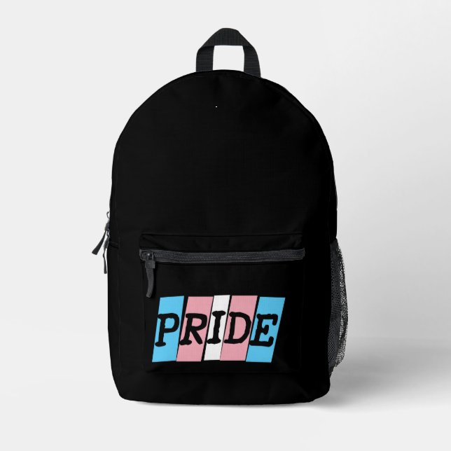 Mochila Impresa texto Orgullo Transgénero (Anverso)