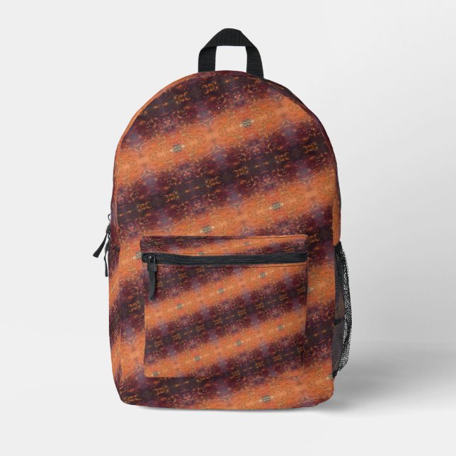 Mochila Impresa Textura #3 de la obra La puesta del sol (Anverso)