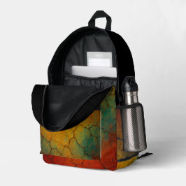 Mochila Impresa Textura abstracta de la Tierra rota