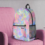 Mochila Impresa textura abstracta inspirada en opal de fuego<br><div class="desc">mochila de fondo inspirada en opal</div>