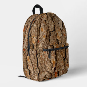 Mochila Impresa Textura de corteza de pino