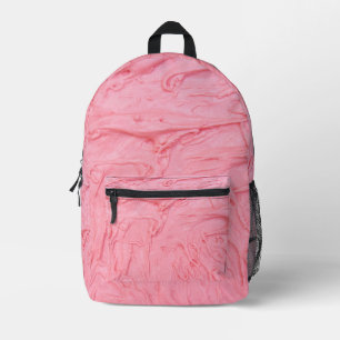 Mochila Impresa Textura de helado de fresa rosa