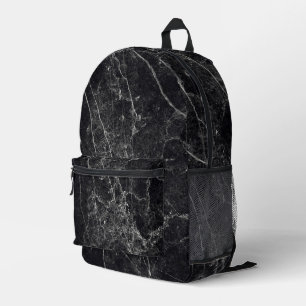 Mochila Impresa Textura de mármol negro