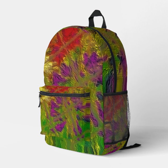 Mochila Impresa "Textured Florals" (Print Cut Sew Bag) Backpack (Esquina derecha trasera )