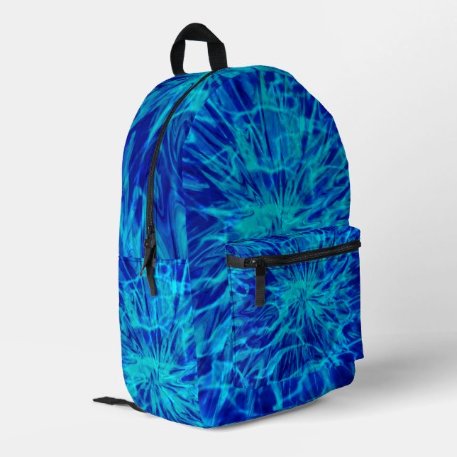 MOCHILA IMPRESA TIE DYE AZUL   (Esquina izquierda trasera)