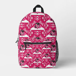 Mochila Impresa Tierra Y Castillo De Unicornio Rosa