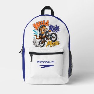 Mochila Impresa Tigre de dibujos animados lindo bicicleta BMX pers