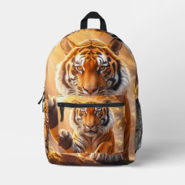 Mochila Impresa Tigre - Saludo de Tigre Dorado 