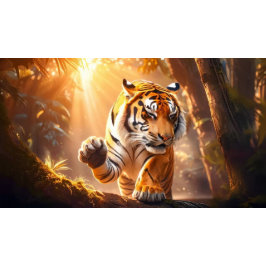 Mochila Impresa Tigre - Saludo de Tigre Dorado
